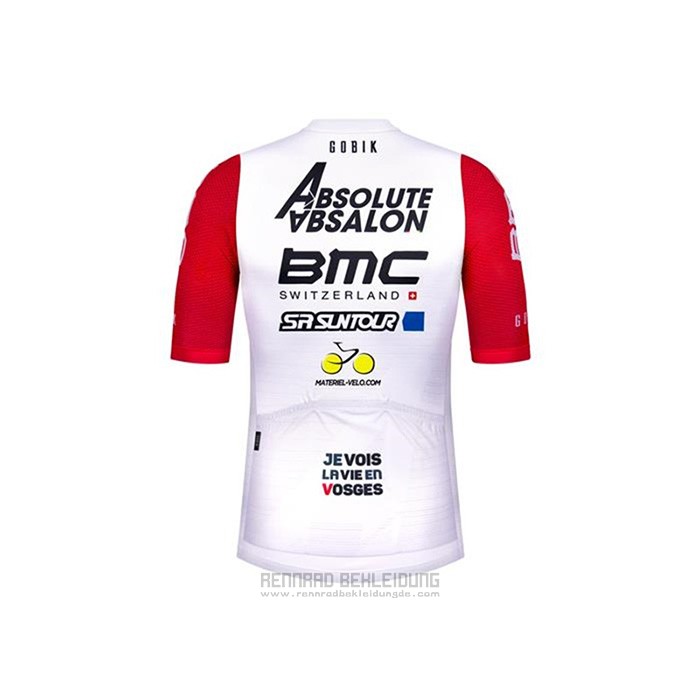 2020 Fahrradbekleidung BMC Absolute Absalon Wei Rot Trikot Kurzarm und Tragerhose